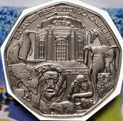 купить Австрия 5 евро 2002 Зоопарк BU
