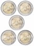 Купить Германия полный комплект 2 евро 2018 "Гельмут Шмидт" дворы A, D, F, G, J