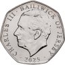 Купить Джерси 50 пенсов (pence) 2025 "Королевская резиденция - Букингемский дворец"