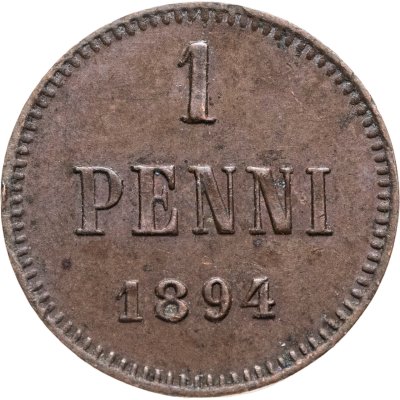 купить 1 пенни 1894, монета для Финляндии
