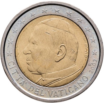 купить Ватикан 2 евро (euro) 2003 "Портрет Папы Иоана Павла II"