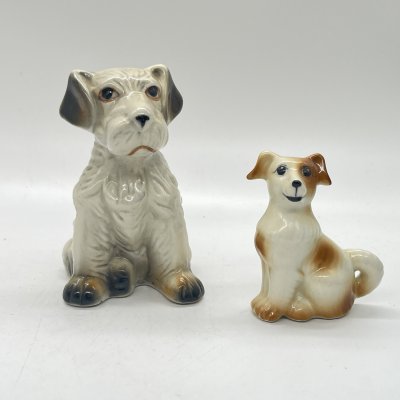 купить Набор из 2 статуэток собак в подборе, фарфор, роспись, Западная Европа, 1980-2000 гг.