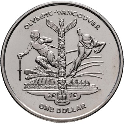 купить Сьерра-Леоне 1 доллар (dollar) 2009 Игры XXI зимней Олимпиады Ванкувер-2010 - спортсмены