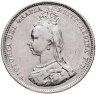 Купить Великобритания 1 шиллинг (shilling) 1887 с портретом королевы Виктории в слабе Монетник. ру XF det чистка