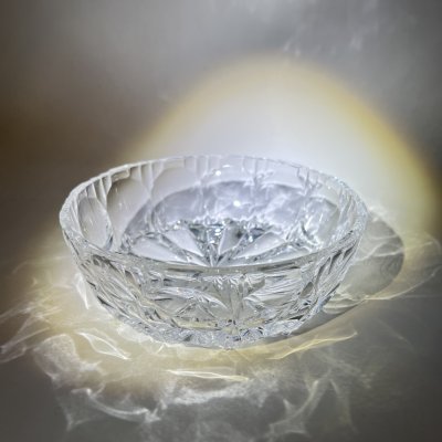 купить Розетка (конфетница) с геометрическим декором, стекло, пресс, СССР, 1970-1990 гг.