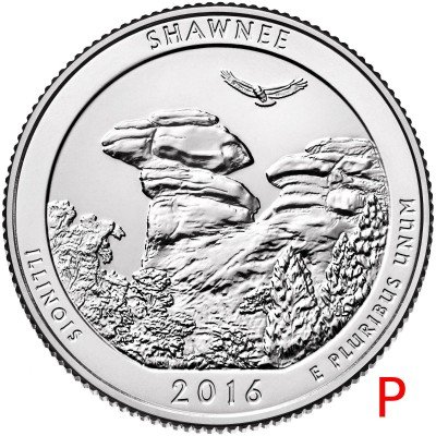 Купить США 25 центов (квотер) 2016 P — Национальный парк Шони