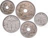 Купить Бельгия набор монет 1920-1932 (5 штук), надпись "BELGIË"