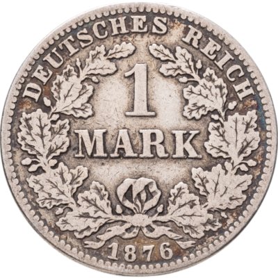 купить Германия 1 марка (mark) 1876, знак монетного двора: "С" - Франкфурт-на-Майне