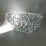 Купить Конфетница (салатник) овальной формы с резным декором, хрусталь, алмазная грань, СССР, 1970-1990 гг.