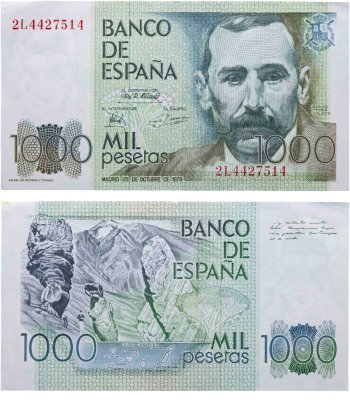 купить Испания 1000 песет 1979