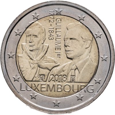 купить Люксембург 2 евро (euro) 2018 175 лет со дня рождения Виллема I
