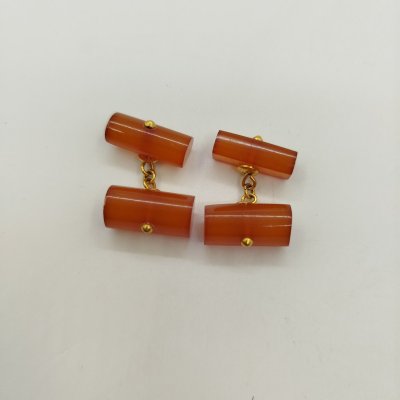 купить Запонки прямоугольной формы, янтарь, металл, Калининградский янтарный комбинат, СССР, 1970-1990 гг.