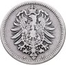 Купить Германия 50 пфеннигов (pfennig) 1876, знак монетного двора: "A" - Берлин