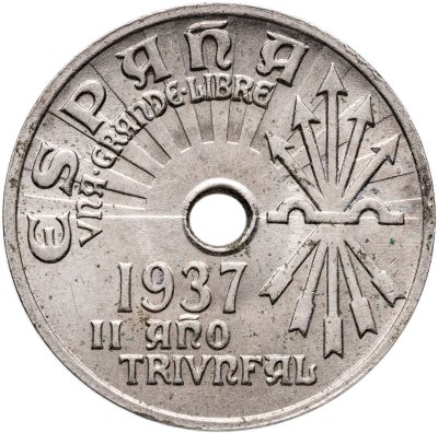 купить Испания 25 сентимо (centimos) 1937
