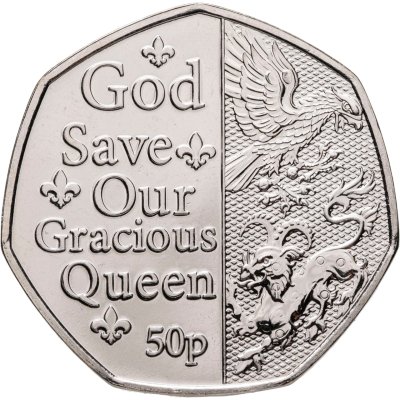 купить Остров Мэн 50 пенсов (pence) 2022 "Государственный гимн - God Save Our Gracious Queen"