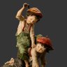 Купить Статуэтка "Играющие мальчики ", композитный материал, роспись, Capodimonte (Каподимонте), Италия, 1980-2000 гг.