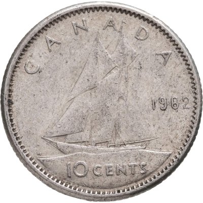 купить Канада 10 центов (cents) 1962