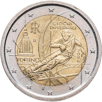 купить Италия 2 евро (euro) 2006 "XX зимние Олимпийские игры 2006 года в Турине"