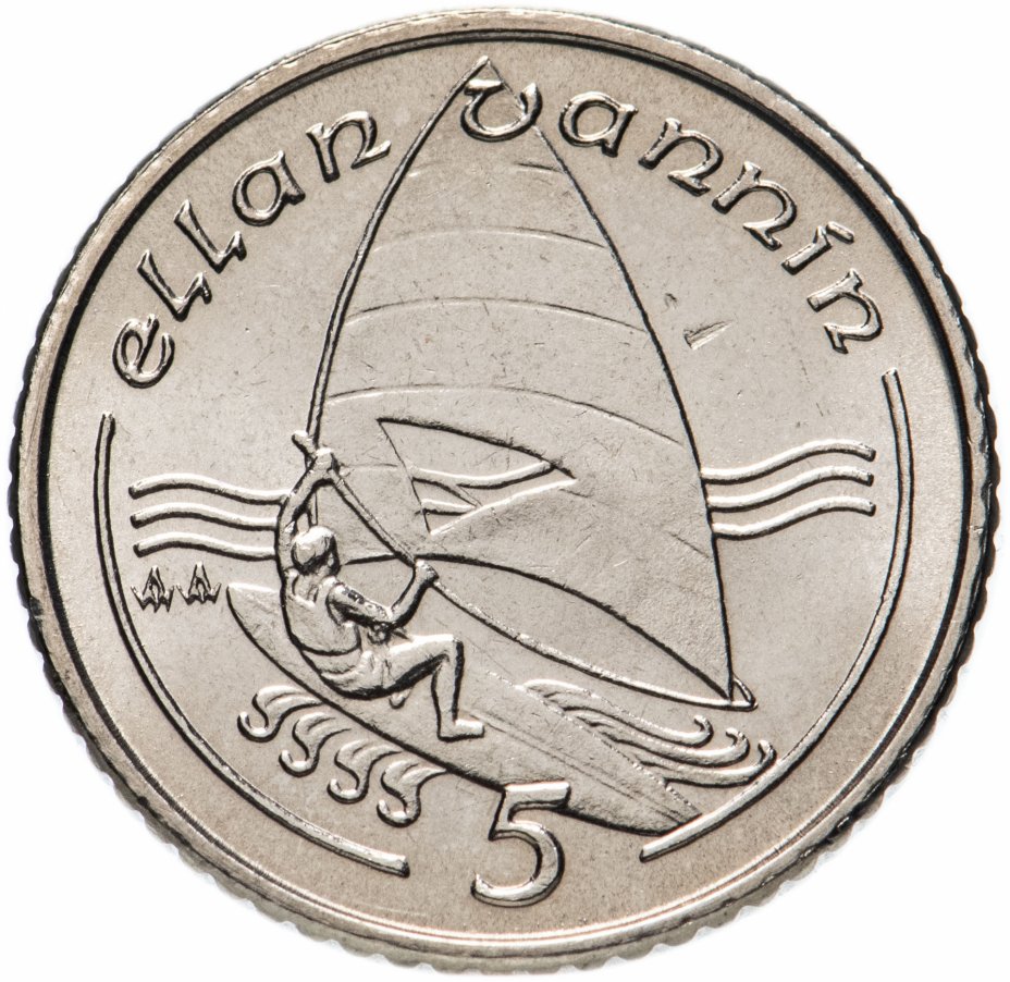 купить Остров Мэн 5 пенсов (pence) 1990