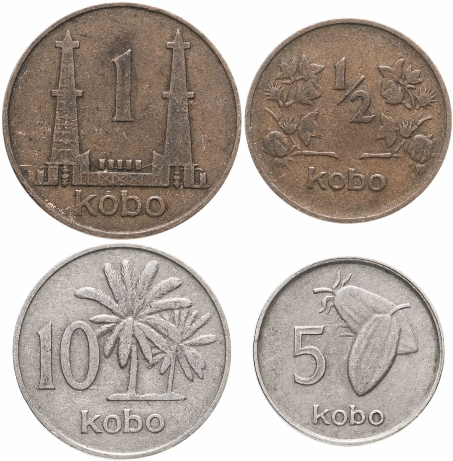 купить Нигерия, набор монет 1973-1976 (4 монеты)