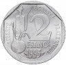 Купить Франция 2 франка 1995 "100-летие со дня смерти Луи Пастера"