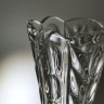 Купить Ваза для цветов с конусообразным туловом и рельефным декором, стекло, СССР, 1970-1990 гг.