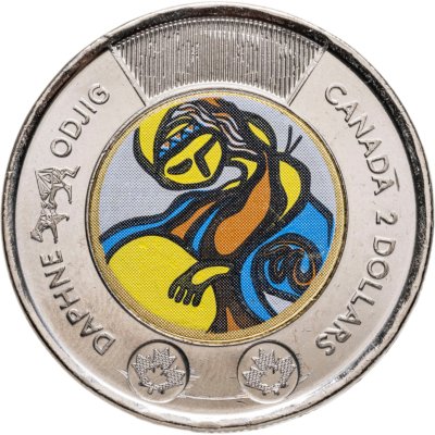 купить Канада 2 доллара 2025 "Народная певица Дафна Оджиг", цветная