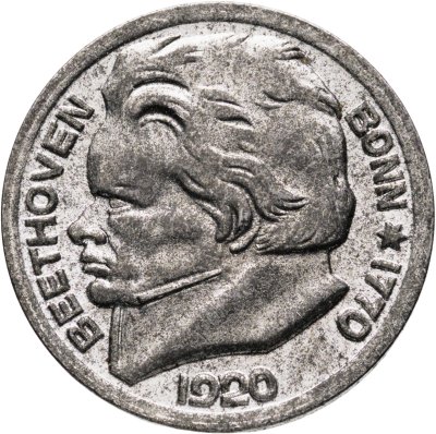 купить Германия "Бонн" 10 пфеннигов 1920 "Людвиг ван Бетховен" нотгельд