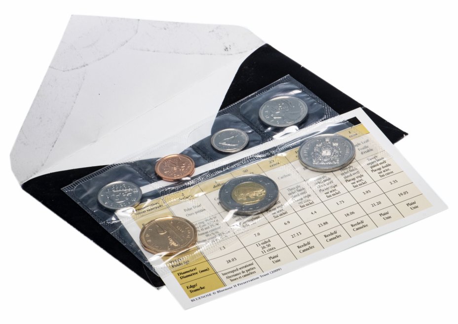 купить Канада 2009 официальный набор циркуляционных монет из 7 штук UNC
