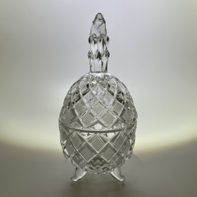 купить Ваза для десертов (бонбоньерка, конфетница) в виде ананаса, хрусталь, СССР, 1970-1990 гг.