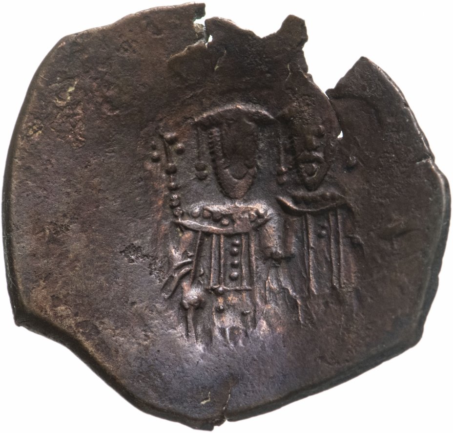 купить Тырново, аспрон трахи, сцефатная - болгарское подражание монетам Исаака II Ангела (1185–1195)
