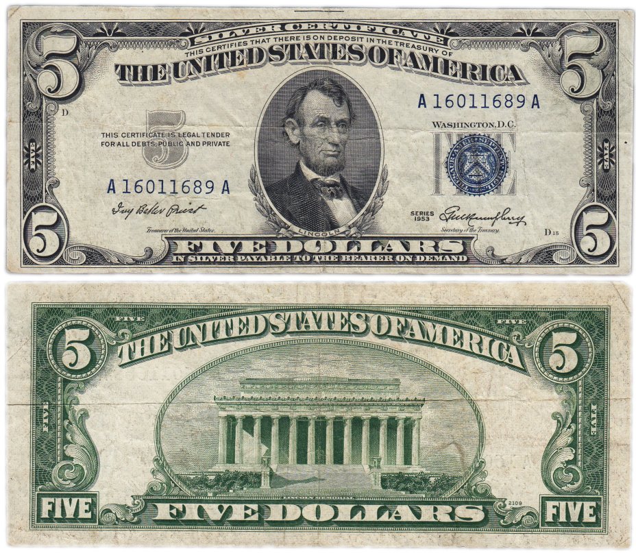 купюры долларов с печатью