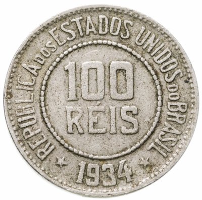 купить Бразилия 100 рейс (reis) 1934