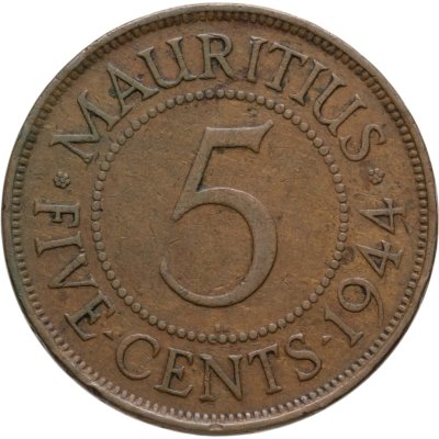 купить Маврикий 5 центов (cents) 1944