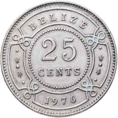 купить Белиз 25 центов (cents) 1976 бюст Королевы Елизаветы II