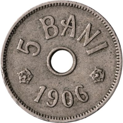 купить Румыния 5 банов (bani) 1906, знак монетного двора: "J" - Гамбург
