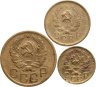 Купить Набор монет СССР 1935 года (3 монеты) 1, 2, 3 копейки новый тип