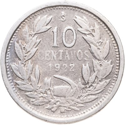 купить Чили 10 сентаво (centavos) 1922