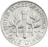 Купить 10 центов (дайм) 1964 Рузвельт, из ролла, серебро 900 пробы