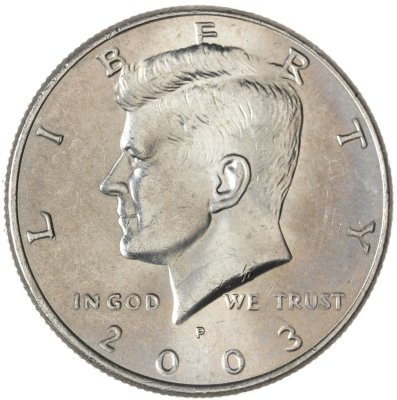 купить США 50 центов (1/2 доллара, half dollar) 2003 P Kennedy Half Dollar (Кеннеди) знак монетного двора "P" - Филадельфия
