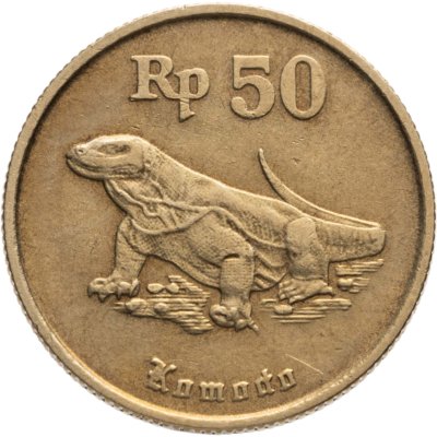 купить Индонезия 50 рупий 1993 "Варан Комодо"