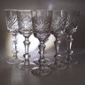 Купить Набор из 6-ти бокалов/фужеров с резным декором, хрусталь, алмазная грань, СССР, 1970-1990 гг.