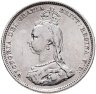 Купить Великобритания 1 шиллинг (shilling) 1887 с портретом королевы Виктории в слабе Монетник. ру XF det чистка
