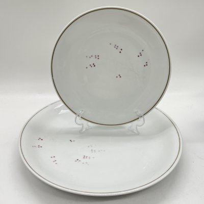 купить Набор сервировочный из тарелки и блюда с растительным декором, фарфор, деколь, золочение, Volkstedt Beyer & Bock, ГДР, 1960-1980 гг.