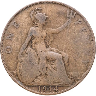 купить Великобритания 1 пенни (penny) 1914
