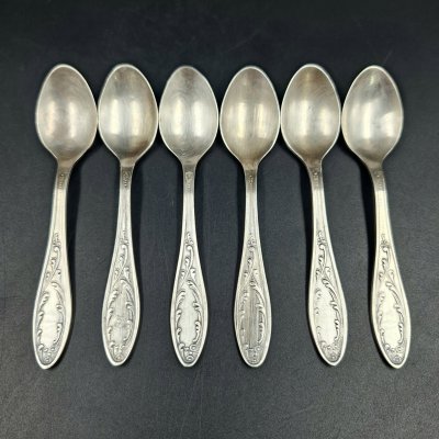 купить Набор из шести кофейных ложек "Пламя", мНЦ (медь-никель-цинк), Кольчугинский завод цветных металлов, СССР, 1960-1990 гг.