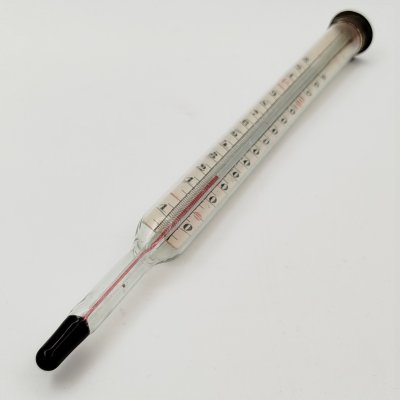 купить Термометр винтажный, стекло, металл, спирт, СССР, 1950-1970 гг.