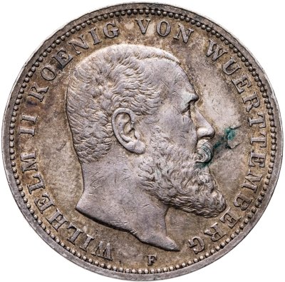 купить Германская Империя, Вюртемберг 3 марки 1911 F