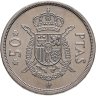Купить Испания 50 песет (pesetas) 1975, 76 внутри звезды