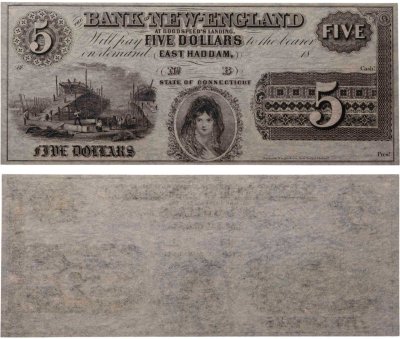 купить США 5 долларов 1860-70 Коннектикут